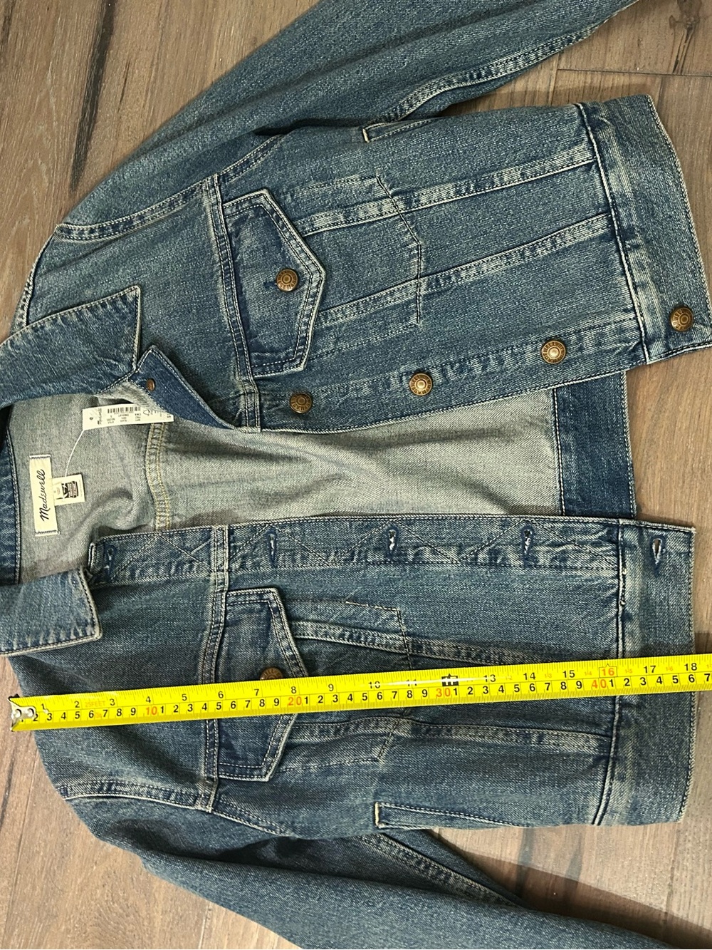 Madewell Cropped Jean Jacket in Medium Blue NWT - Picture 4 of 7